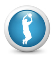 Blue glossy icon vector image