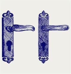 Door handle vector image