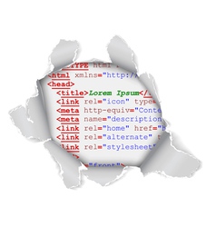 Webpage hole vector image