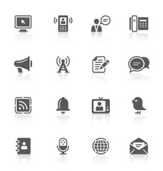 Communication icons vector image