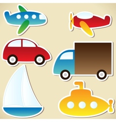 Transport set vector image