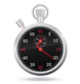 Retro mechanic chromed stopwatch vector image