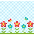 Flowers and butterflies vector image