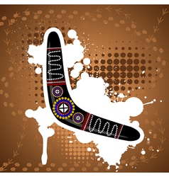 Abstract background with an Australian boomerang vector image