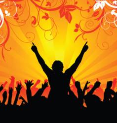 Excited audience vector image