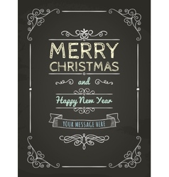 Doodle Merry Christmas Greeting Card vector image