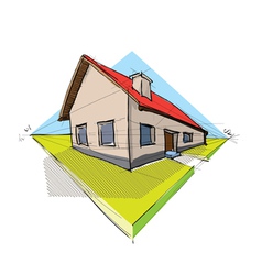 Architectural house vector image