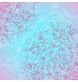 Blue invitation card with floral drawing vector image