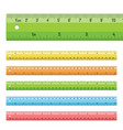 Rulers in centimeters inches vector image