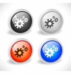 Color 3d buttons for web vector image