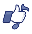 Thumbs Up icon with note vector image