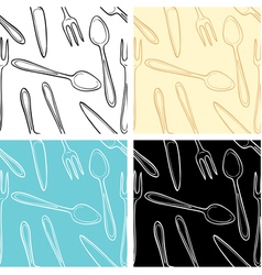 Dishes pattern vector image