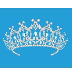 Beautiful diadem feminine wedding vector image