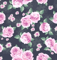 Classic rose seamless background vector image