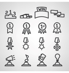 Trophy and awards icons set vector image