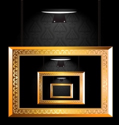 Golden frame vector image