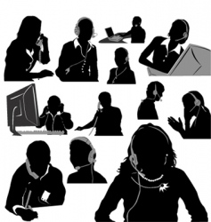 Secretary and call center vector image