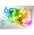 Abstract shape with numbers rainbow vector image