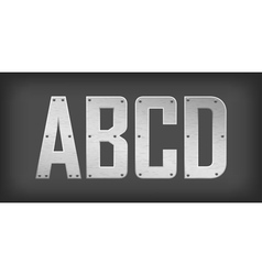 Metal letters and symbols vector image