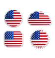 USA flag labels vector image