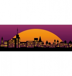 Nightly city vector image