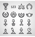 Trophy and awards icons set vector image