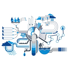 Water infographics vector image