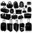 Travel suitcase and bag vector image