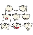 Silhouettes of kid faces Silhouettes of kid faces vector image