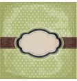 Vintage polka dot design vector image