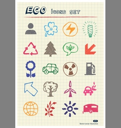 Ecology and nature web icons set vector image