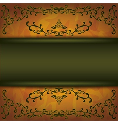 Grunge background with decorative ornament vector image