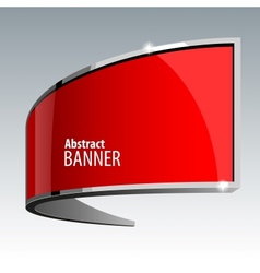 Shiny gloss red banner vector image