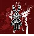 Rabbit skeleton vector image