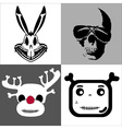 Skulls set vector image