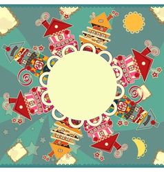 Vintage card vector image