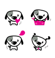 Cute valentine dogs vector image