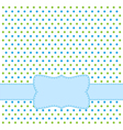 Polka dot design frame vector image