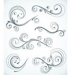 Floral elements vector image