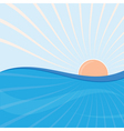 Sun and sea vector image