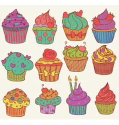 Cupcakes vector image