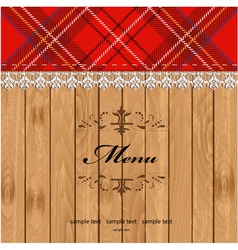 Scottish Tartan Pattern Menu Scottish Tartan Pattern Menu vector image