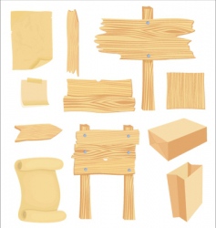 Wooden banners vector image