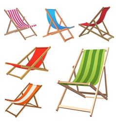 Beach chair vector image