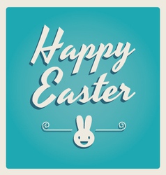 Happy easter cards retro type vector image
