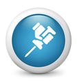 Blue glossy icon vector image