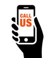 Call us sign vector image
