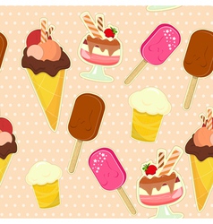 Ice cream seamless vector image
