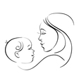 Mother and baby vector image