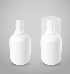 White plastic bottles vector image
